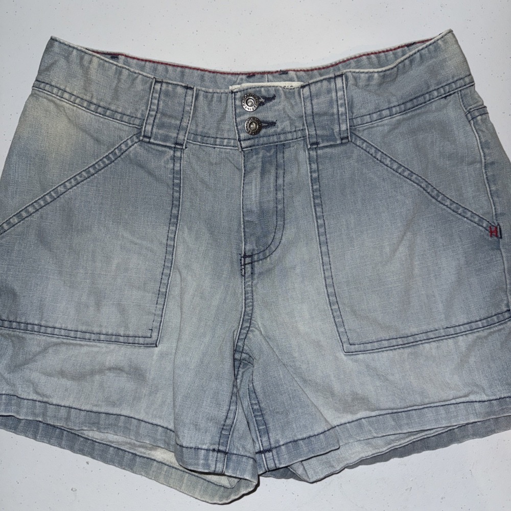 Tommy‎ Jeans Women's Non-stretch Low-Rise Denim Shorts IW4 Light-Wash Size 7
